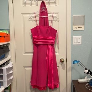 Pink Cinderella party dress with straps